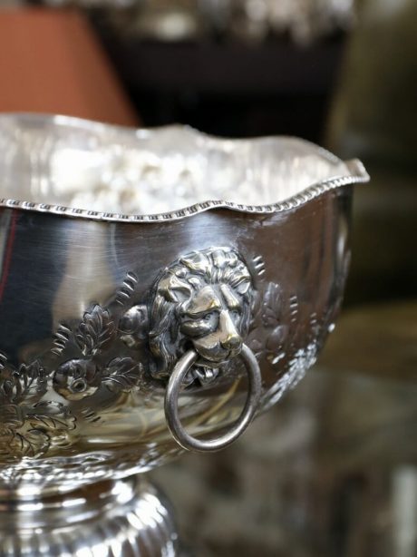 English Mid century Silver plated Punch Bowl