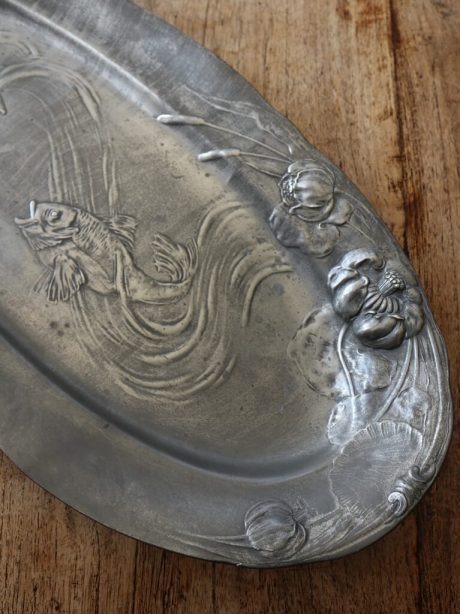 Art Nouveau German Kayserzinn pewter serving tray c.1900