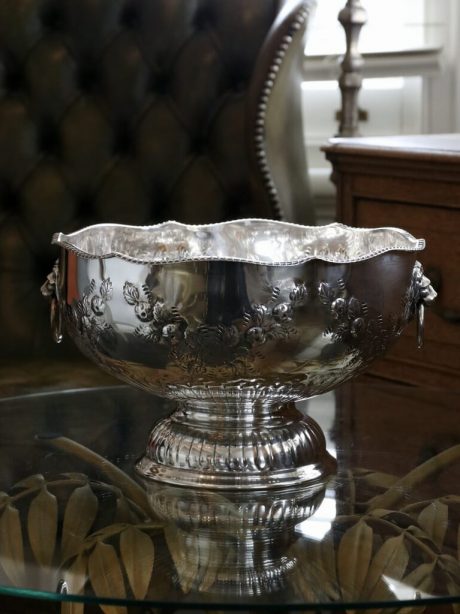 English Mid century Silver plated Punch Bowl