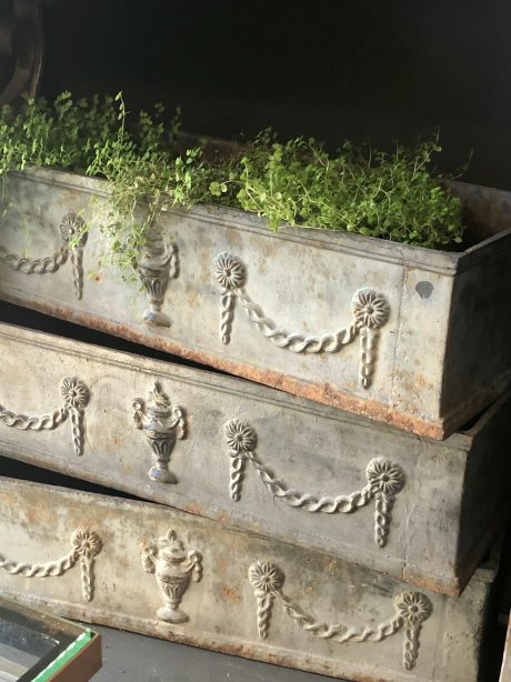 A classical painted cast iron planter c.1900