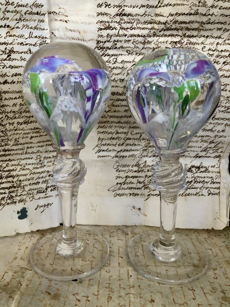 A matching pair of Crystal paperweights