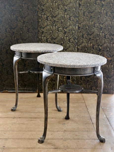 Pair of English Antique cast iron side tables c.1900