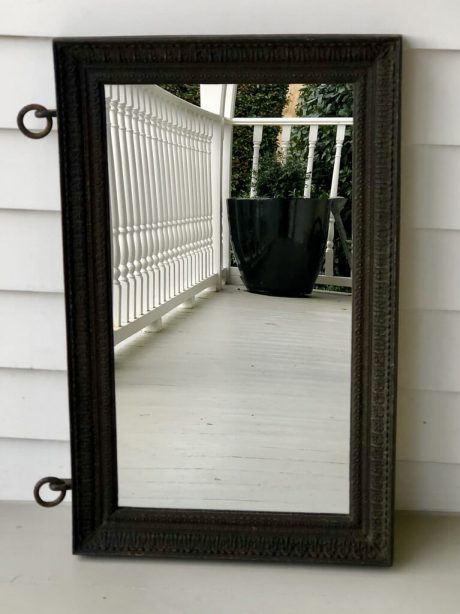 Antique English Coalbrookdale Cast Iron Mirror c.1875