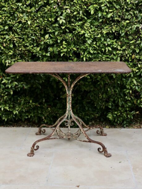 Original wrought iron Arras garden table c.1880