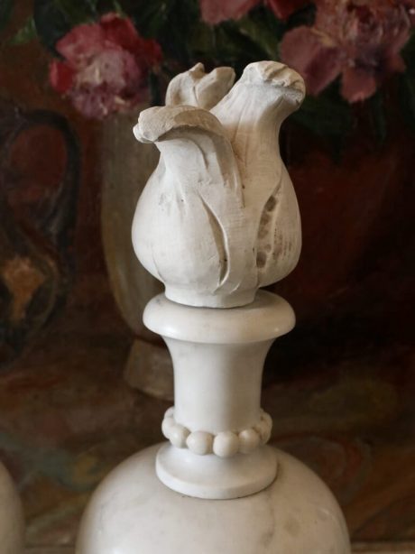 Pair of late 19th century decorative marble flambeau