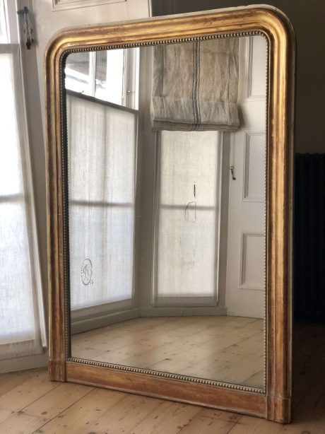 An antique Louis Philippe overmantel mirror c.1850