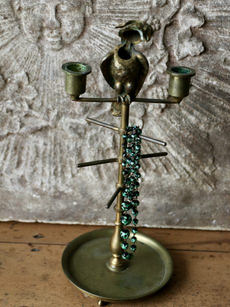 Pair of 19th century gilt bronze jewellery candlesticks