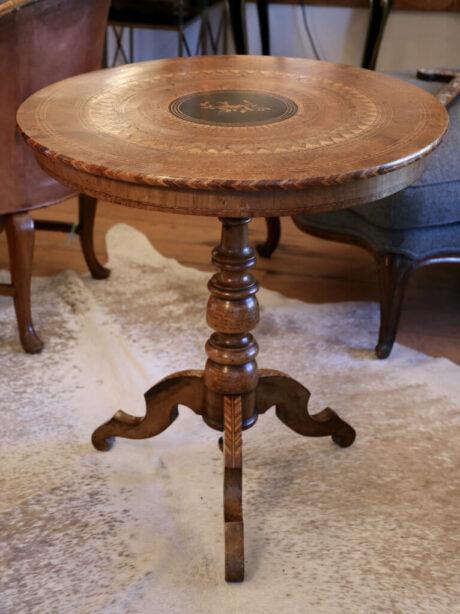 A 19th century Sorrento marquetry and parquetry occasional inlaid table