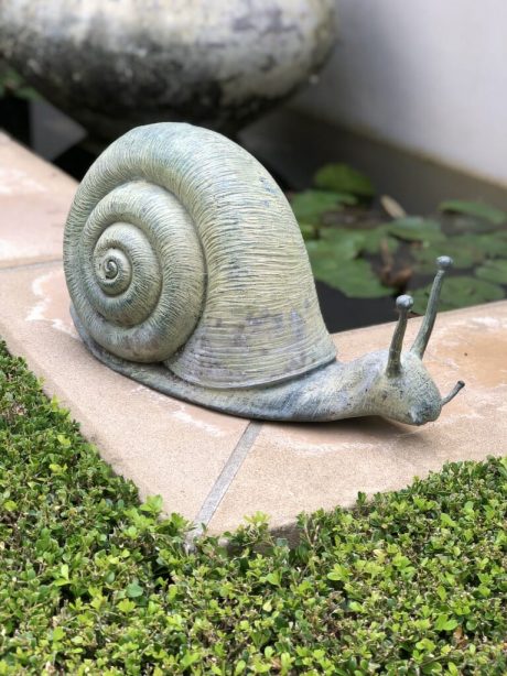 English Verdigris Bronze Snail sculpture