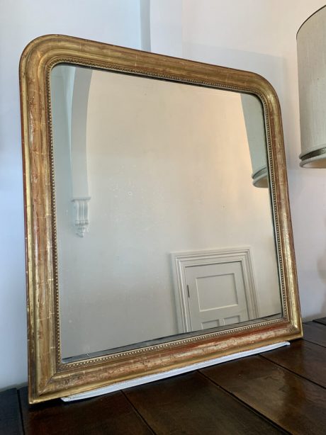 A fine French wall mirror of wider than usual proportions c.1870