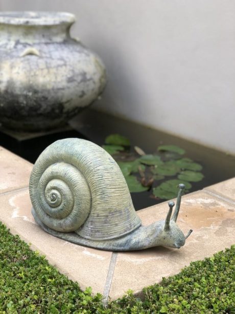 English Verdigris Bronze Snail sculpture