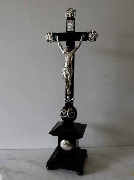 Antique 19th century French altar crucifix