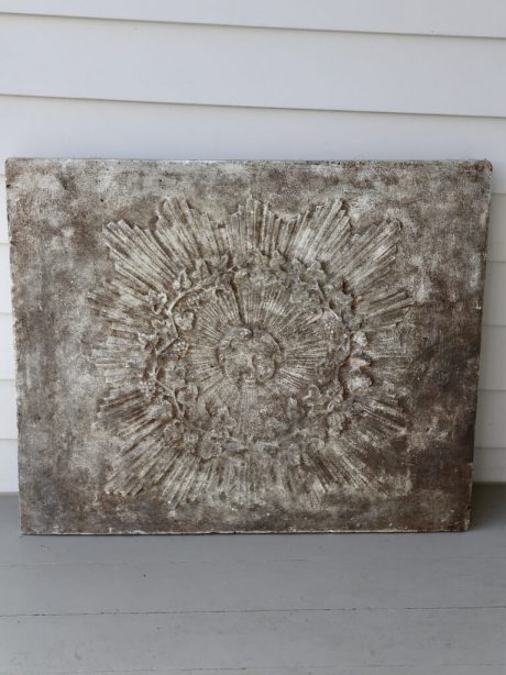An English mid century sunburst plaster plaque c.1960