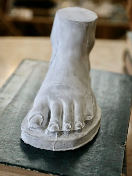 English Plaster Sculpture of a Foot c.1960
