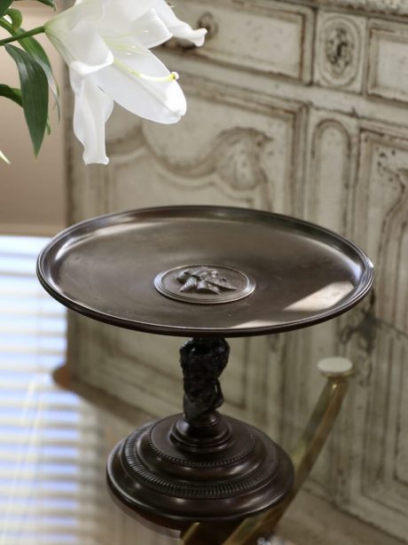 19th century Bronze Tazza