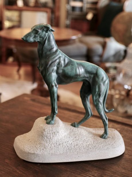 Sloughi Art Deco Greyhound sculpture by Jules Edmond Masson