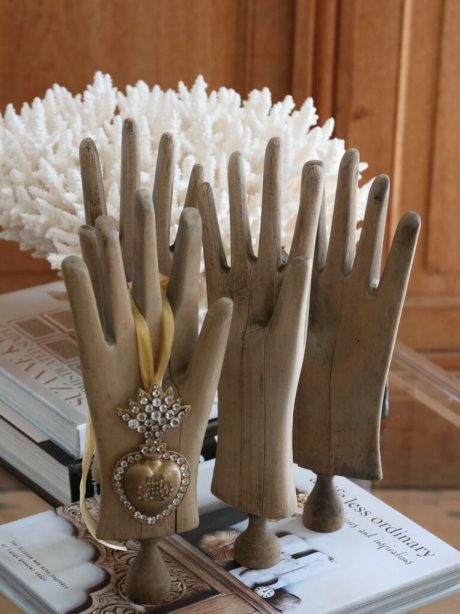 Antique wooden hand glove dryers
