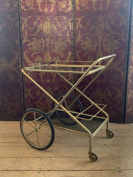 A vintage foldable bar cart c.1970