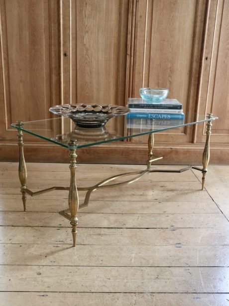 Mid century brass and glass coffee table c.1960
