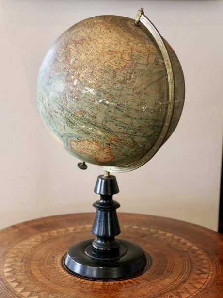 Antique French terrestrial globe by J.Forest, Paris c.1910