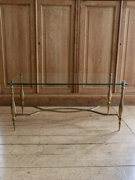 Mid century brass and glass coffee table c.1960