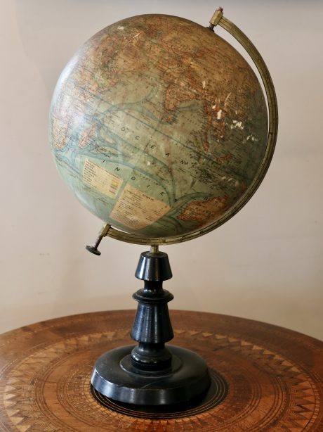 Antique French terrestrial globe by J.Forest, Paris c.1910