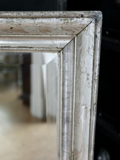 Antique French Silver bevelled Mirror c.1890