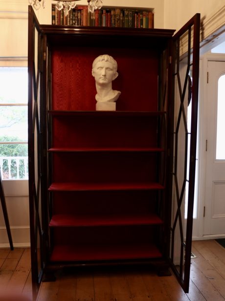 Antique mahogany astral glazed vitrine bookcase