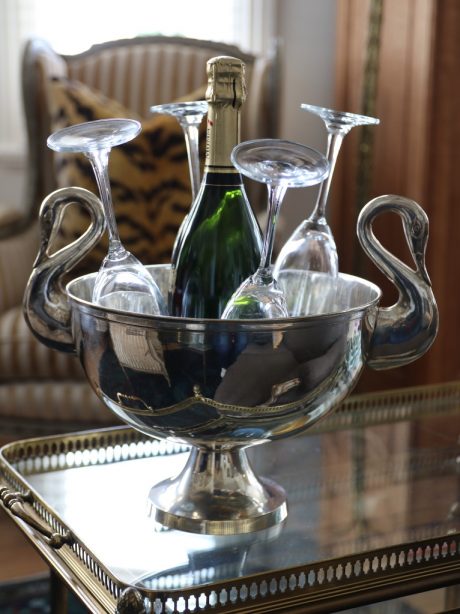 Swan Champagne Bucket and wine glass chiller