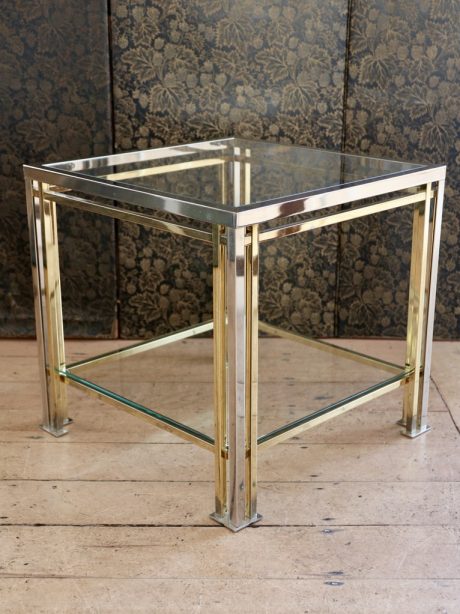 Romeo Rega Brass and Chrome sidetable c.1970