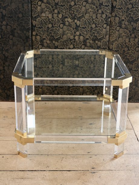 Italian Brass and Glass Side Table c.1970's
