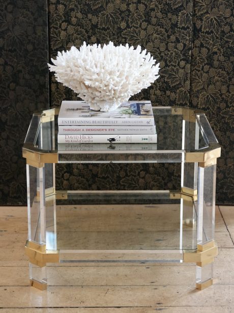 Italian Brass and Glass Side Table c.1970's