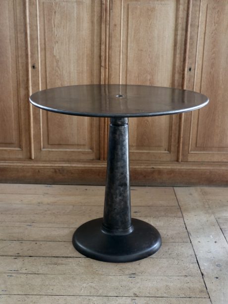 Vintage French Industrial Metal Bistro table by Tolix