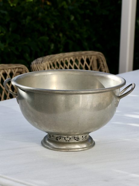 Large Pewter champagne bucket with grape detail