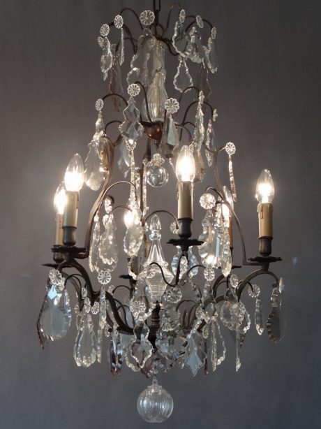 Antique French crystal chandelier c.1910-30