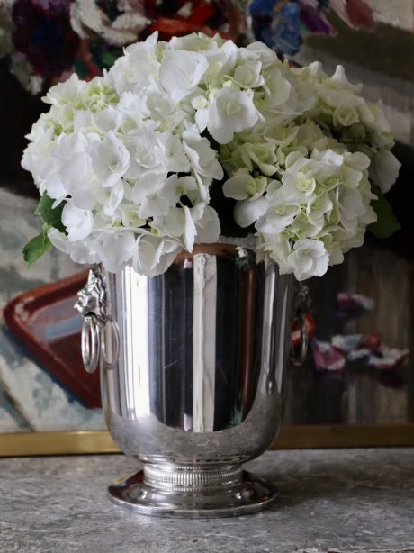 Silver plated Lion-Head champagne bucket