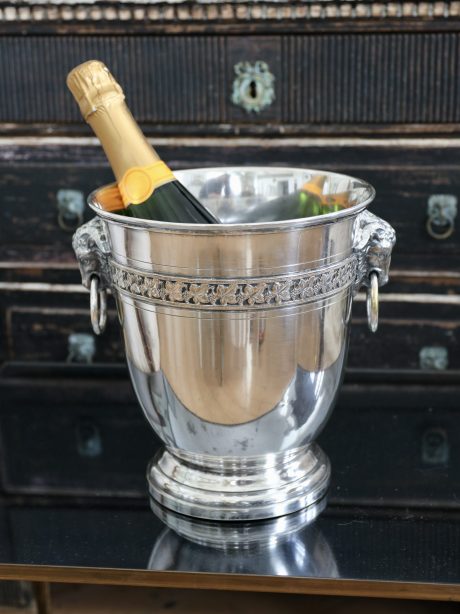 Silver plate Ram head champagne bucket