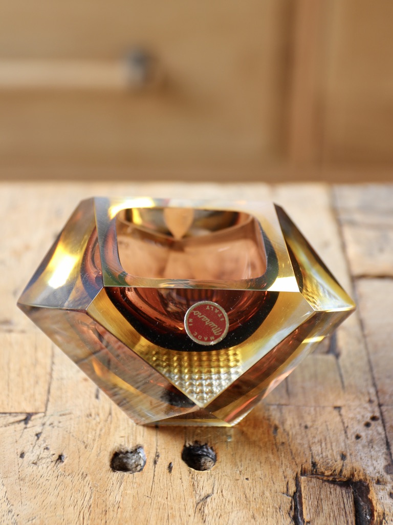 1960’s Murano Sommerso crystal ashtray