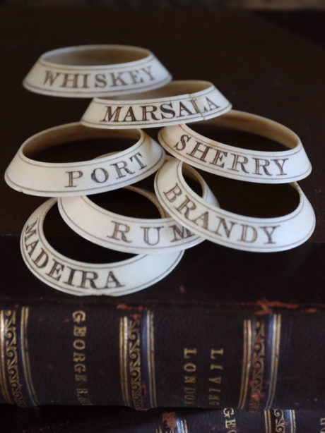 Set of rare antique Ivory liquor labels