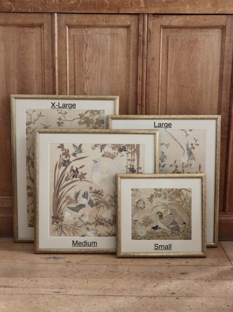19th Century Chinese Gold Thread Framed Embroidery