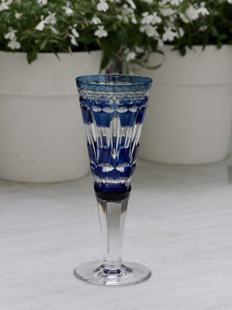 Val St Lambert cut crystal wedding glass