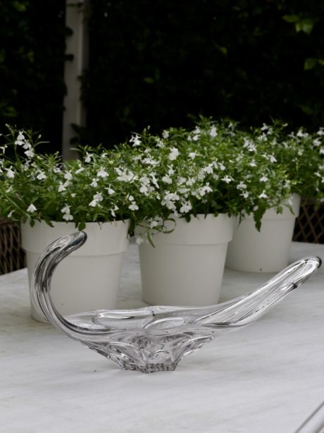 Mid century clear lead crystal centerpiece