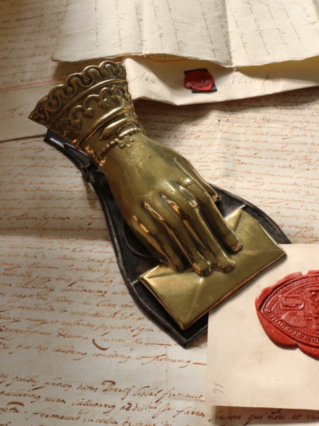 Victorian paper clip in the form of a hand