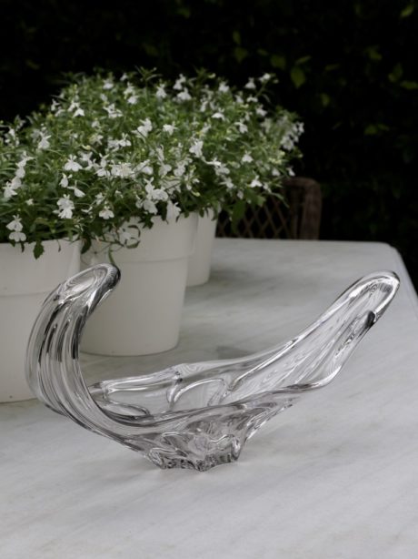 Mid century clear lead crystal centerpiece