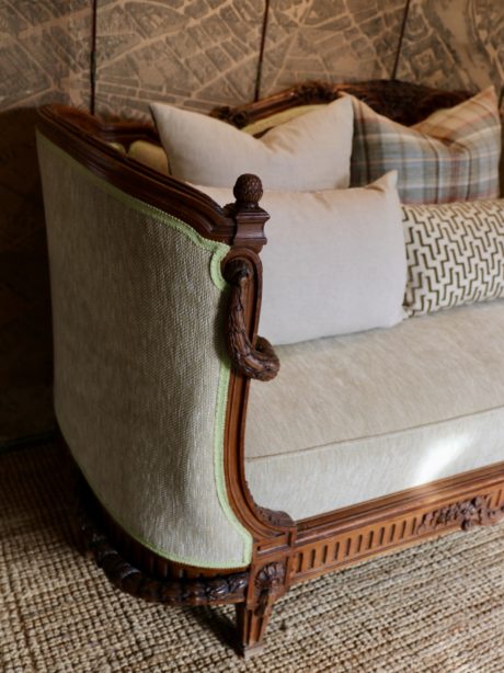 Spectacular mahogany Louis XVI style sofa