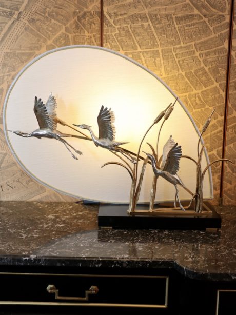 Rare Italian Lanciotto Galeotti Heron Lamp
