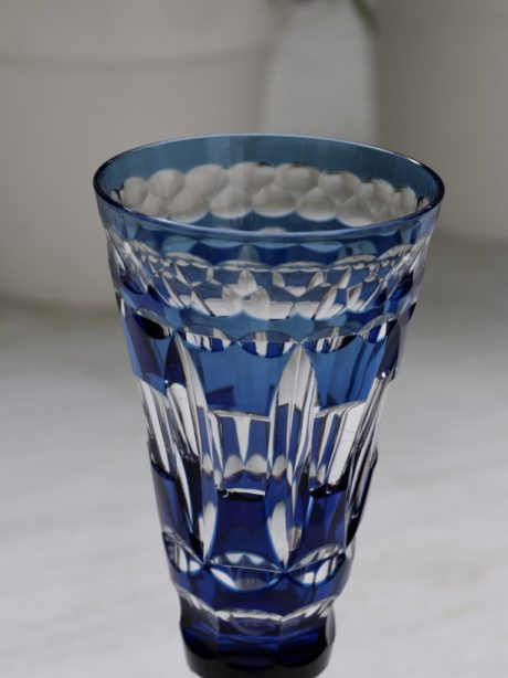 Val St Lambert cut crystal wedding glass