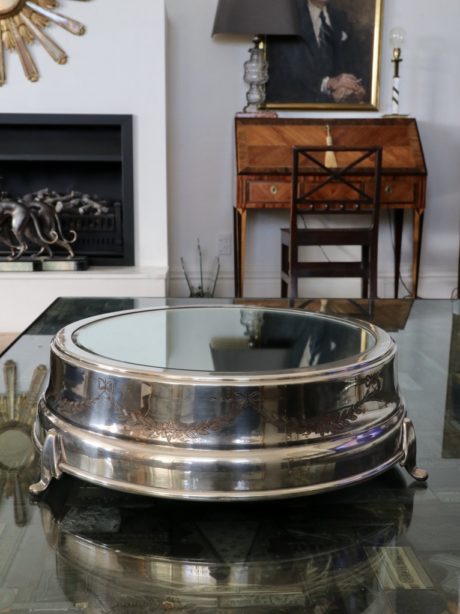 Large Edwardian silver plated wedding cake stand