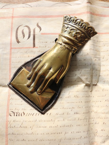 Victorian paper clip in the form of a hand